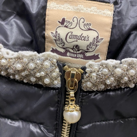 New Puffer Jacket, pearls & lace - Picture 2 of 11
